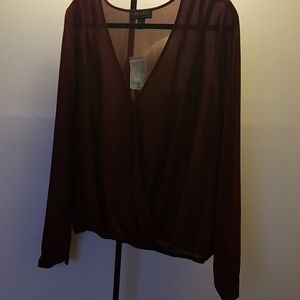 NWT Forever 21+ sheer blouse